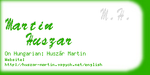 martin huszar business card