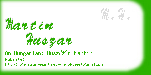 martin huszar business card